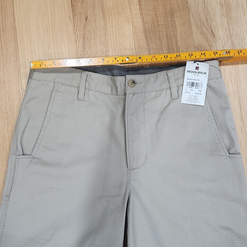 New Woolrich Mens Milestone Casual Pants Khaki 30 X 30 NWT Beige - Picture 8 of 15
